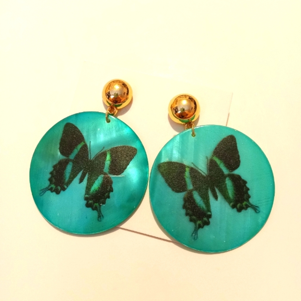 Fashion Jewelry Big Butterfly Dangle Earrings